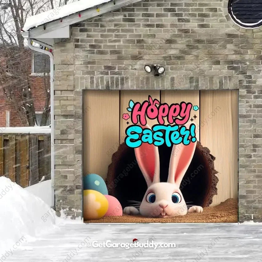 Hoppy' Easter | Festive Garage Door Cover - Free Shipping