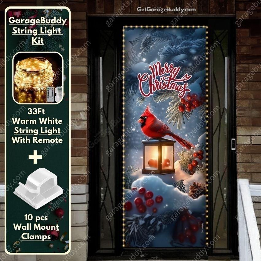 Cardinal's Christmas | Christmas Front Door Cover - Free Shipping