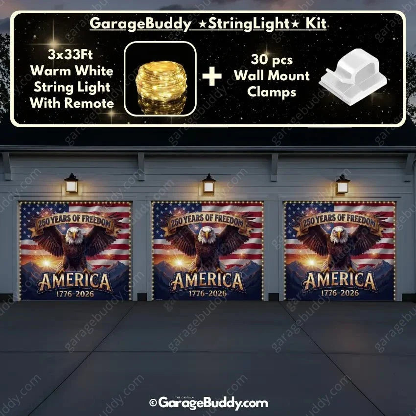America’s 250th Anniversary | Patriotic Garage Door Cover - Free Shipping