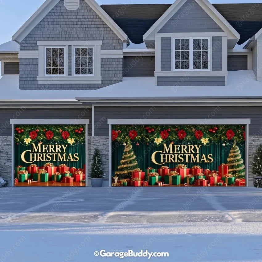 Christmas Joy | Christmas Garage Door Cover - Free Shipping