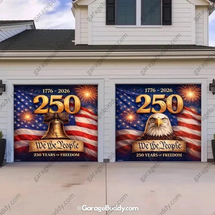 Freedom 250 | Limited Edition Patriotic Garage Door Cover - Free Shipping