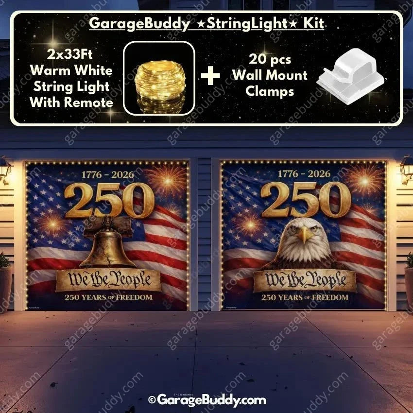 Freedom 250 | Limited Edition Patriotic Garage Door Cover - Free Shipping