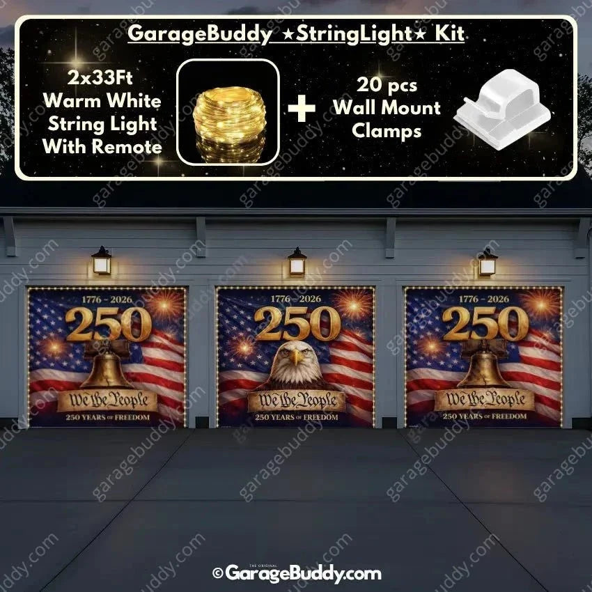 Freedom 250 | Limited Edition Patriotic Garage Door Cover - Free Shipping