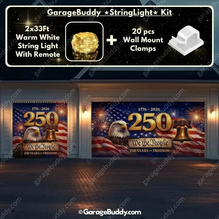 Freedom 250 | Limited Edition Patriotic Garage Door Cover - Free Shipping
