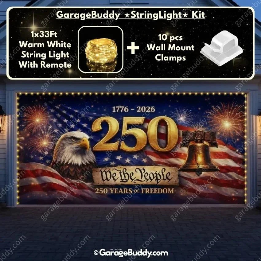 Freedom 250 | Limited Edition Patriotic Garage Door Cover - Free Shipping