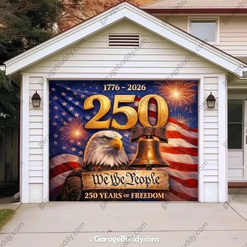 Freedom 250 | Limited Edition Patriotic Garage Door Cover - Free Shipping