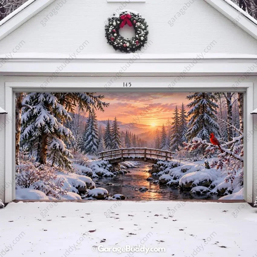 Cardinal Creek | Christmas Garage Door Cover - Free Shipping