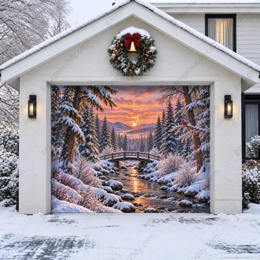 Cardinal Creek | Christmas Garage Door Cover - Free Shipping