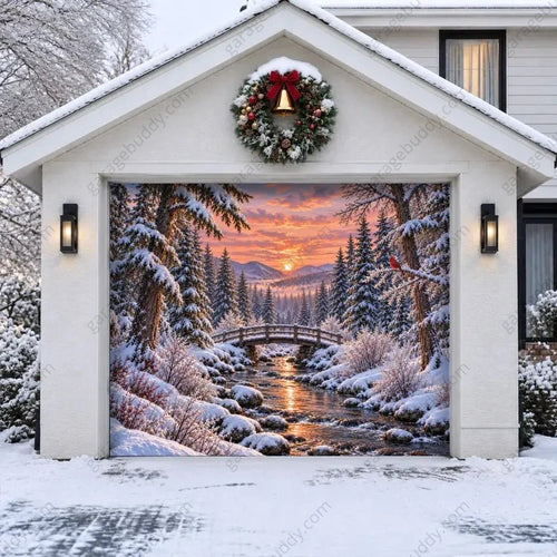 Cardinal Creek | Christmas Garage Door Cover - Free Shipping