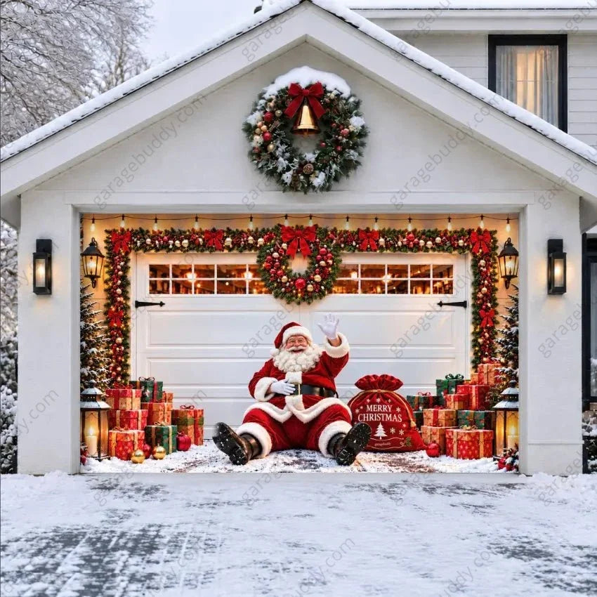 Jolly Stopover | Christmas Garage Door Cover - Free Shipping