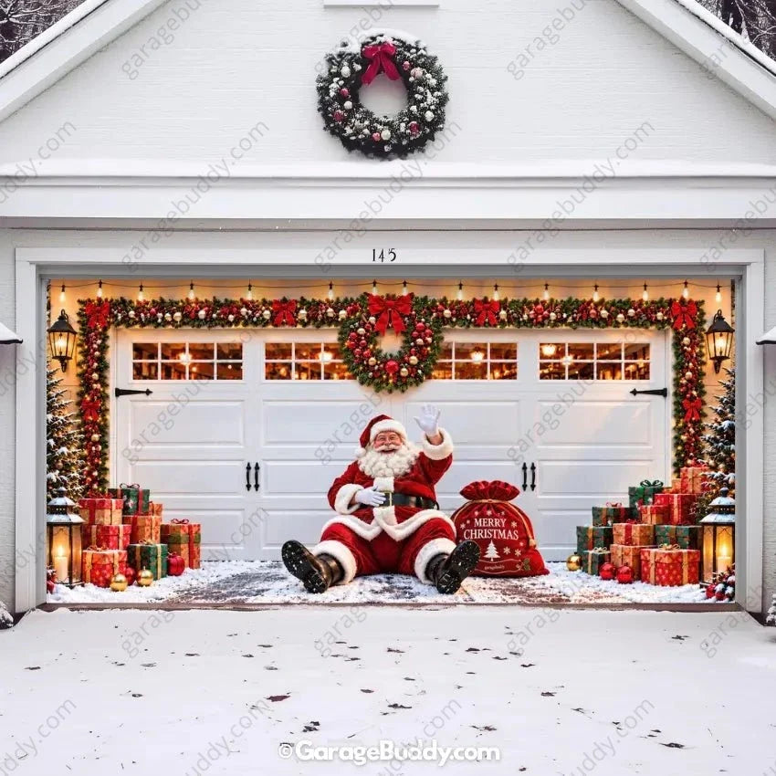 Jolly Stopover | Christmas Garage Door Cover - Free Shipping
