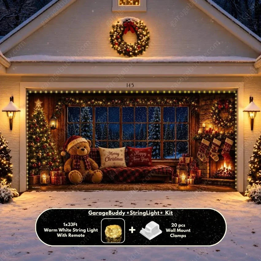 Cozy Christmas | Christmas Garage Door Cover - Free Shipping