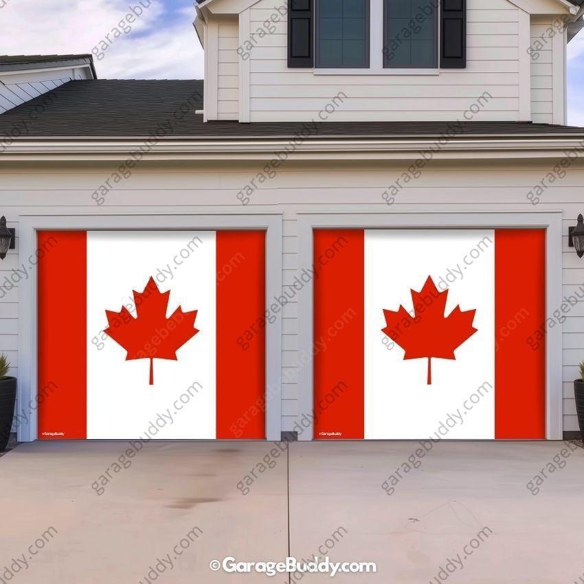 Canada Flag (Plain) | Patriotic Garage Door Cover - Free Shipping
