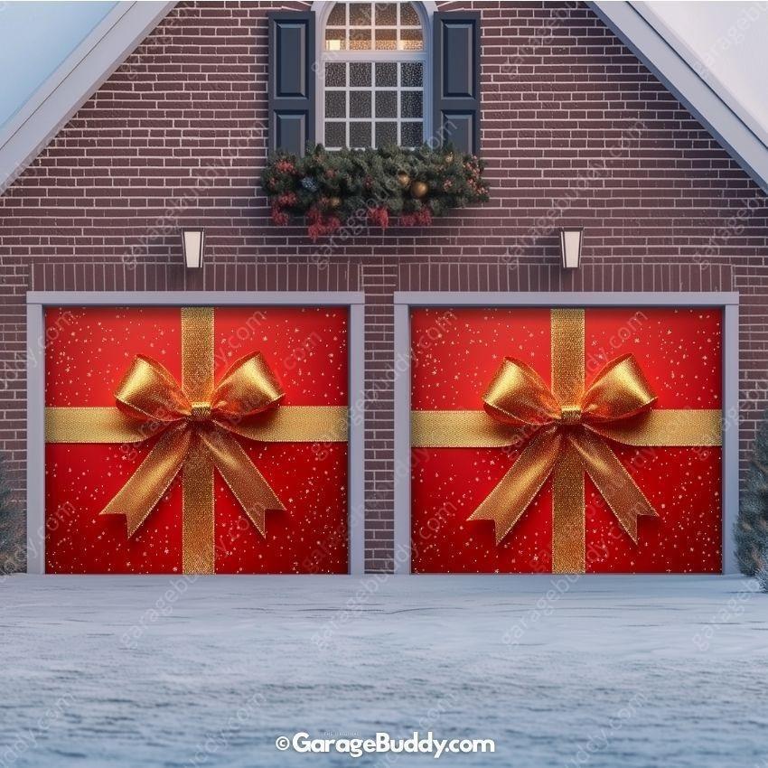 Gift Wrap | Christmas Garage Door Cover - Free Shipping