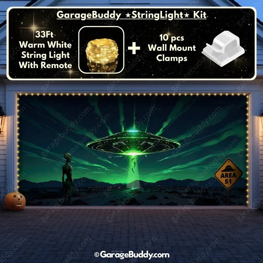 Alien Abduction | Halloween Garage Door Cover - Free Shipping