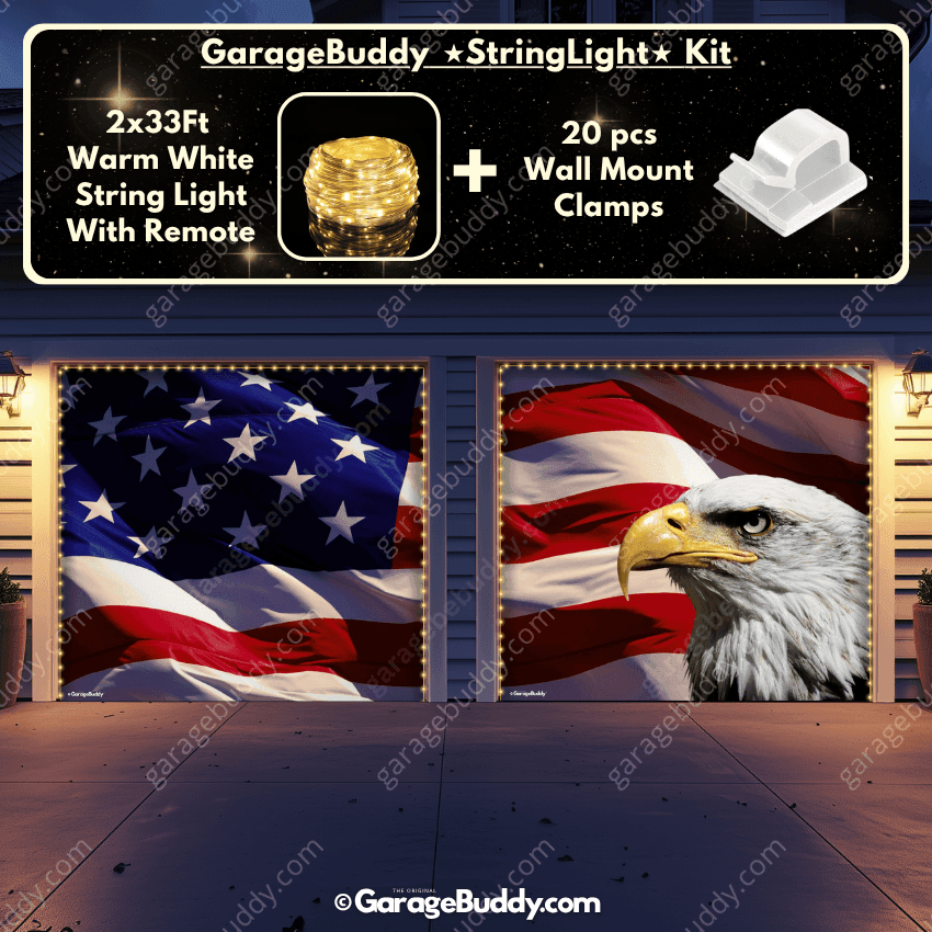 Stars Stripes & Summer Nights | Patriotic Garage Door Cover - Free Shipping