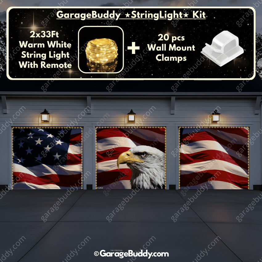 Stars Stripes & Summer Nights | Patriotic Garage Door Cover - Free Shipping