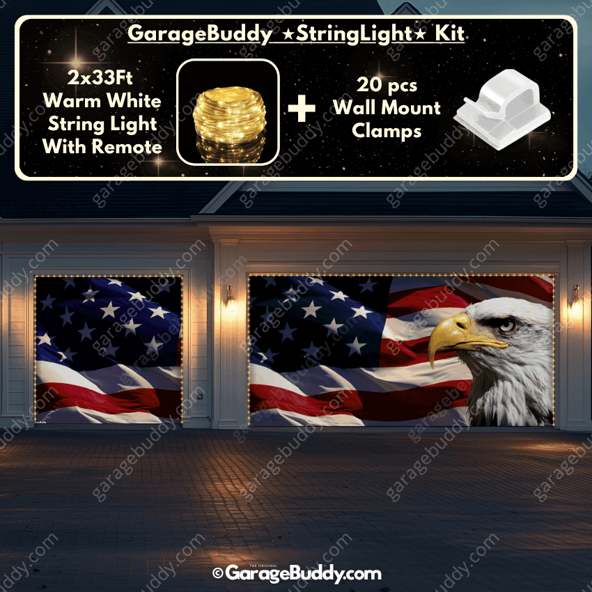 Stars Stripes & Summer Nights | Patriotic Garage Door Cover - Free Shipping