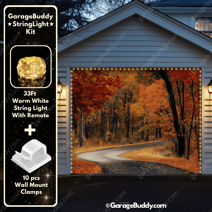 Autumn Road | Nature Garage Door Cover - Free Shipping