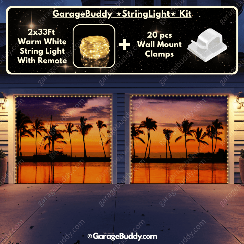 Beach Sunset | Nature Garage Door Cover - Free Shipping