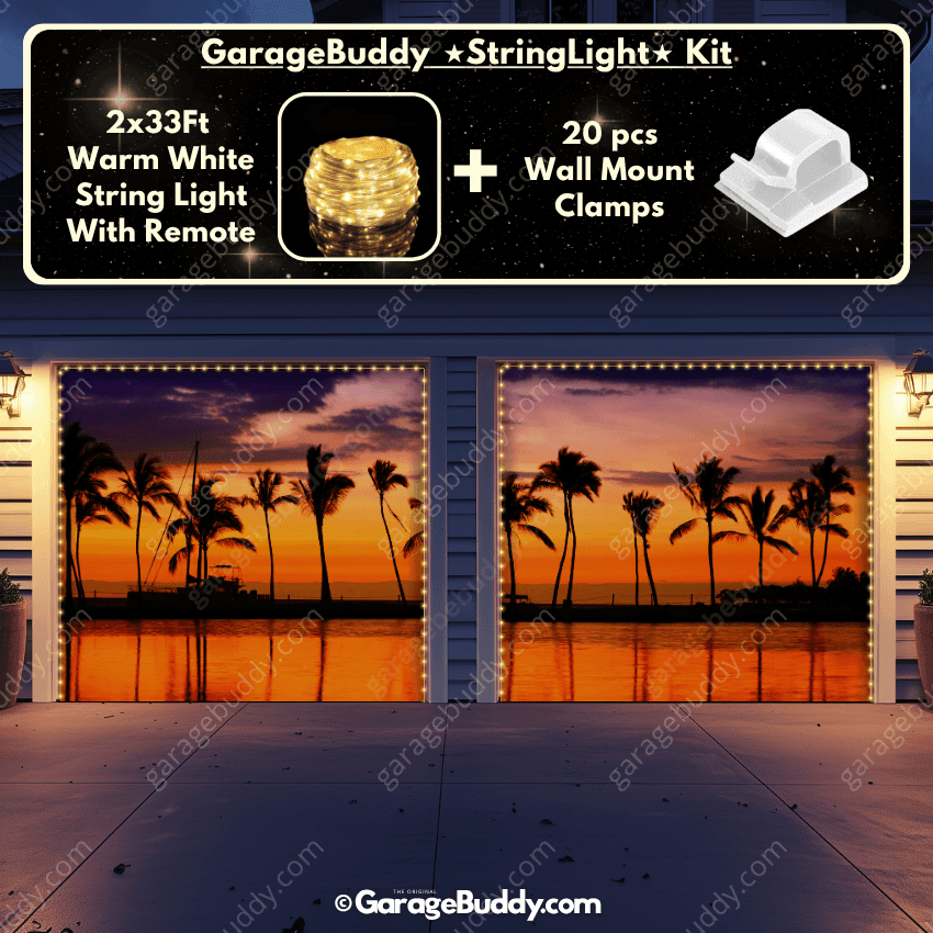 Beach Sunset | Nature Garage Door Cover - Free Shipping