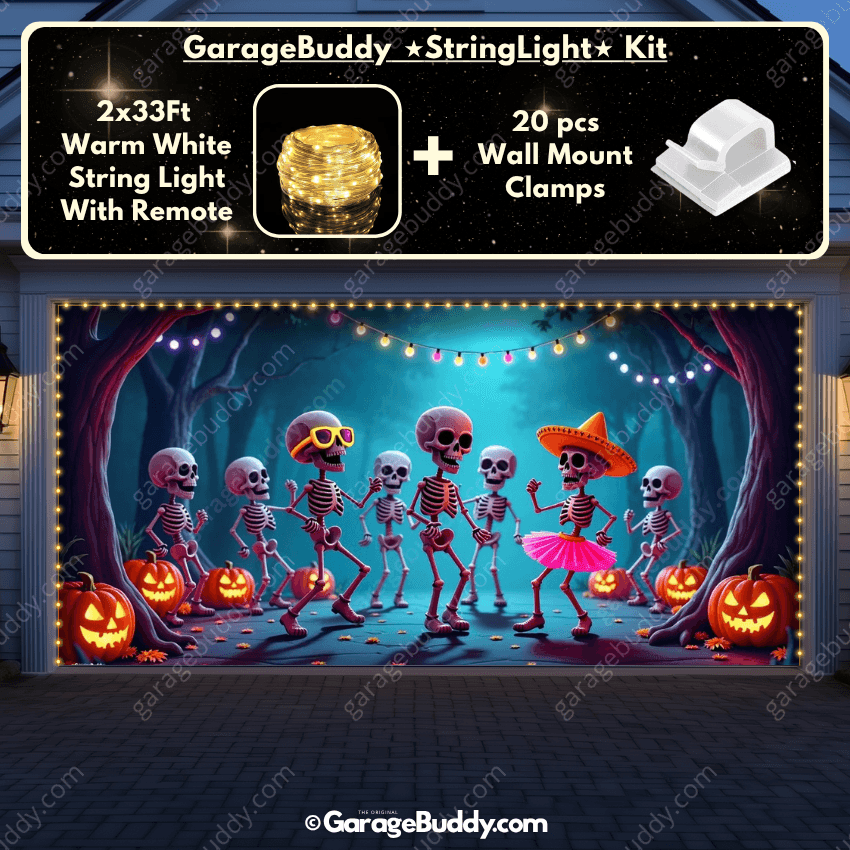 Boogie Bones (Glow) | Halloween Garage Door Cover - Free Shipping