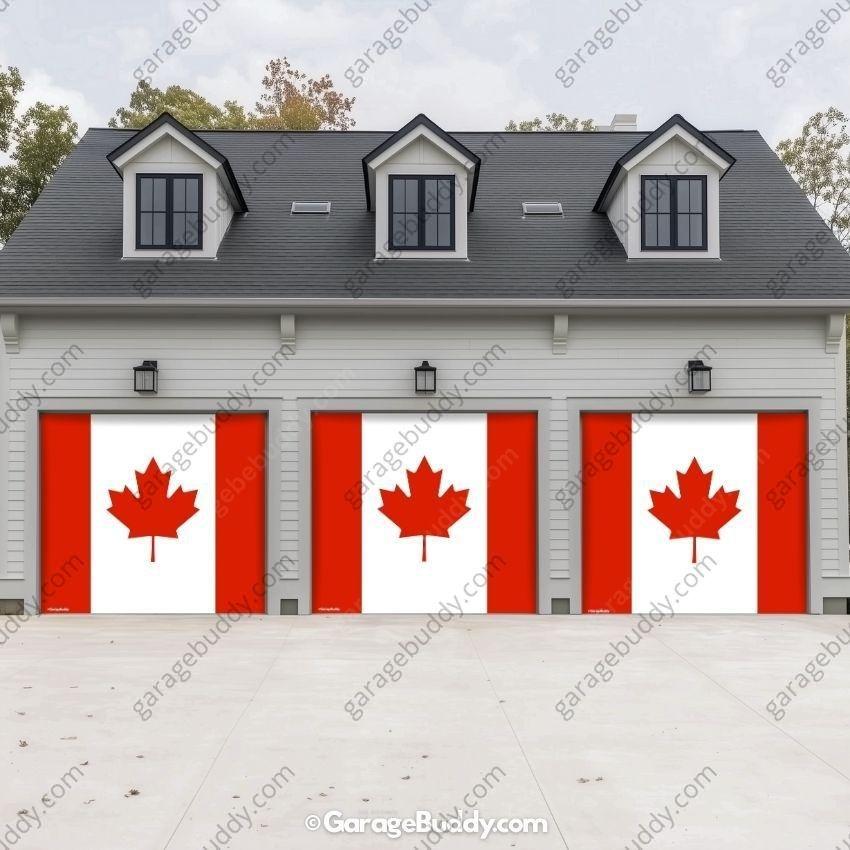Canada Flag (Plain) | Patriotic Garage Door Cover - Free Shipping