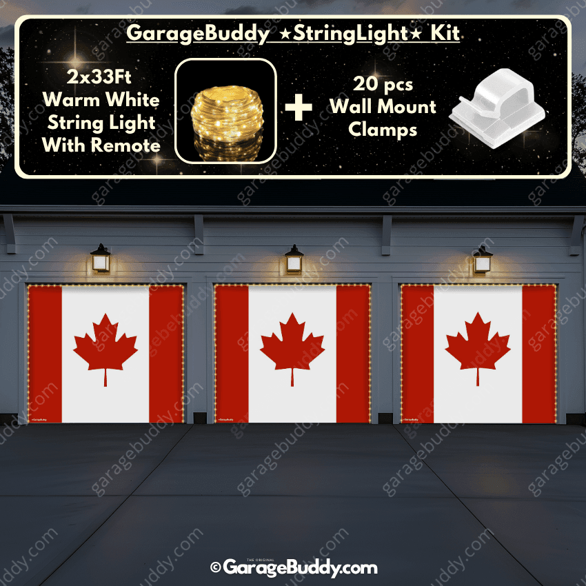 Canada Flag (Plain) | Patriotic Garage Door Cover - Free Shipping
