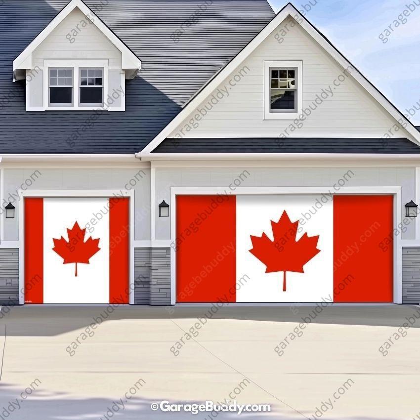 Canada Flag (Plain) | Patriotic Garage Door Cover - Free Shipping