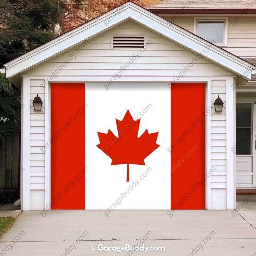 Canada Flag (Plain) | Patriotic Garage Door Cover - Free Shipping