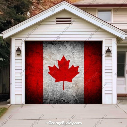 Canada Flag (Rustic) | Patriotic Garage Door Cover - Free Shipping