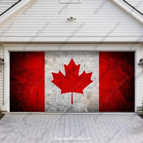 Canada Flag (Rustic) | Patriotic Garage Door Cover - Free Shipping
