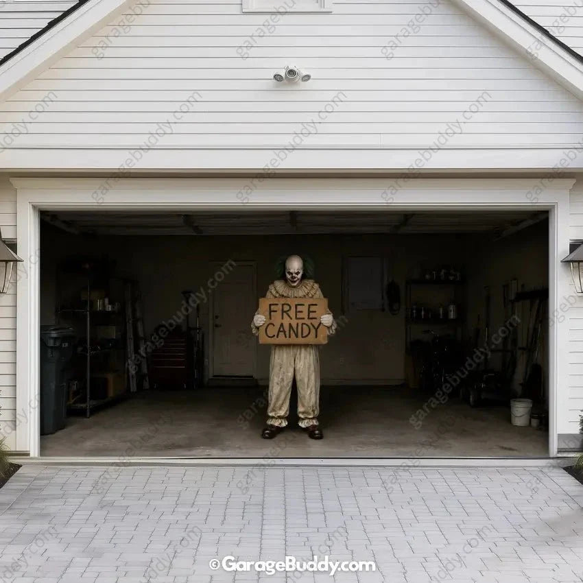 Candy Clown (Limited Edition) | Halloween Garage Door Cover - Free Shipping