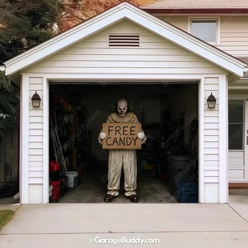 Candy Clown (Limited Edition) | Halloween Garage Door Cover - Free Shipping