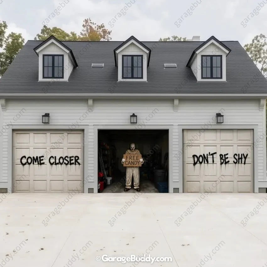 Candy Clown (Limited Edition) | Halloween Garage Door Cover - Free Shipping