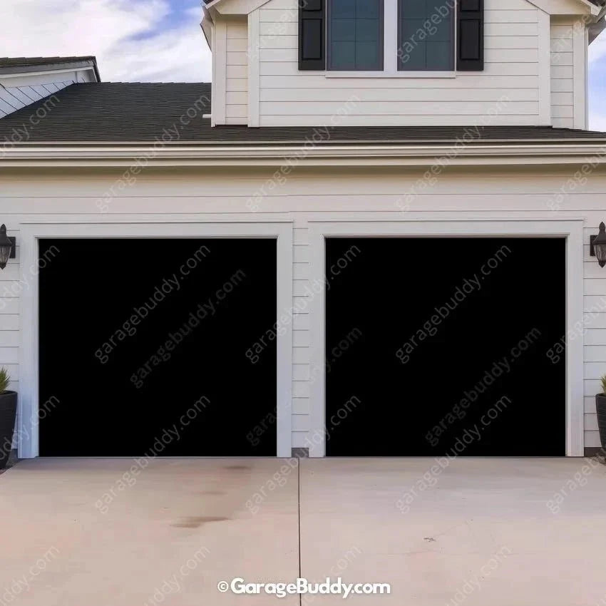 Classic Black | Garage Door Cover - Free Shipping