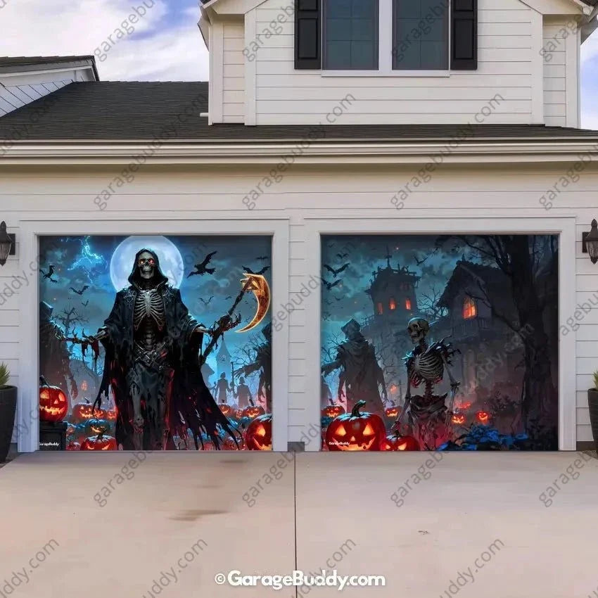Cursed Night | Halloween Garage Door Cover - Free Shipping