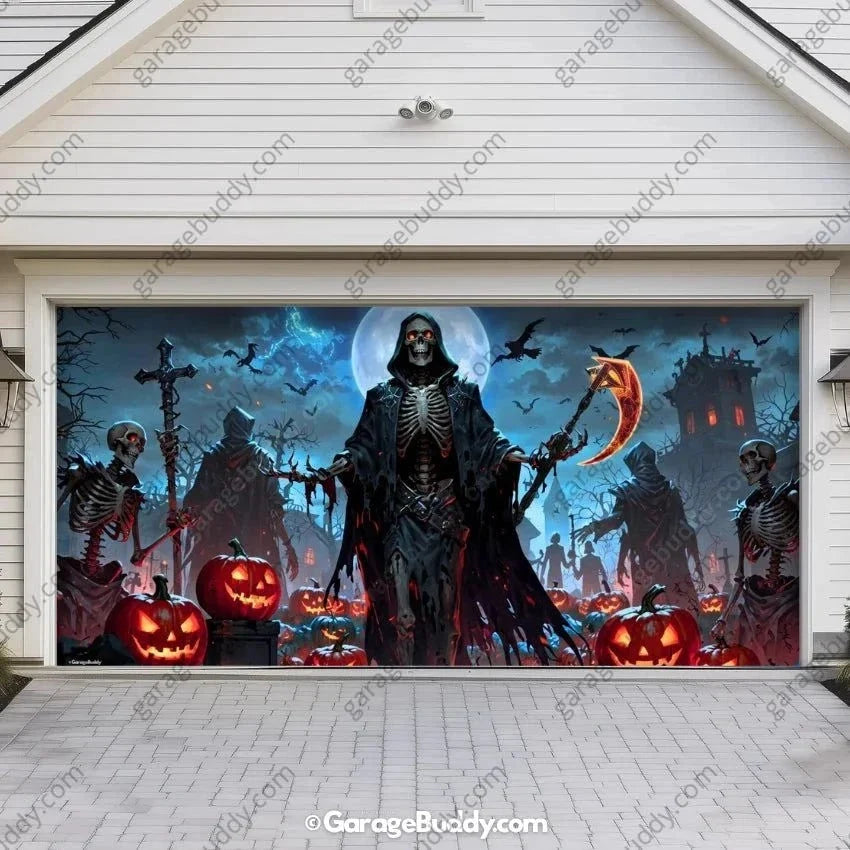 Cursed Night (Glow) | Halloween Garage Door Cover - Free Shipping