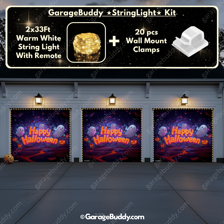 Ghost Party (Glow) | Halloween Garage Door Cover - Free Shipping