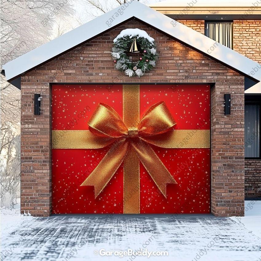 Gift Wrap | Christmas Garage Door Cover - Free Shipping