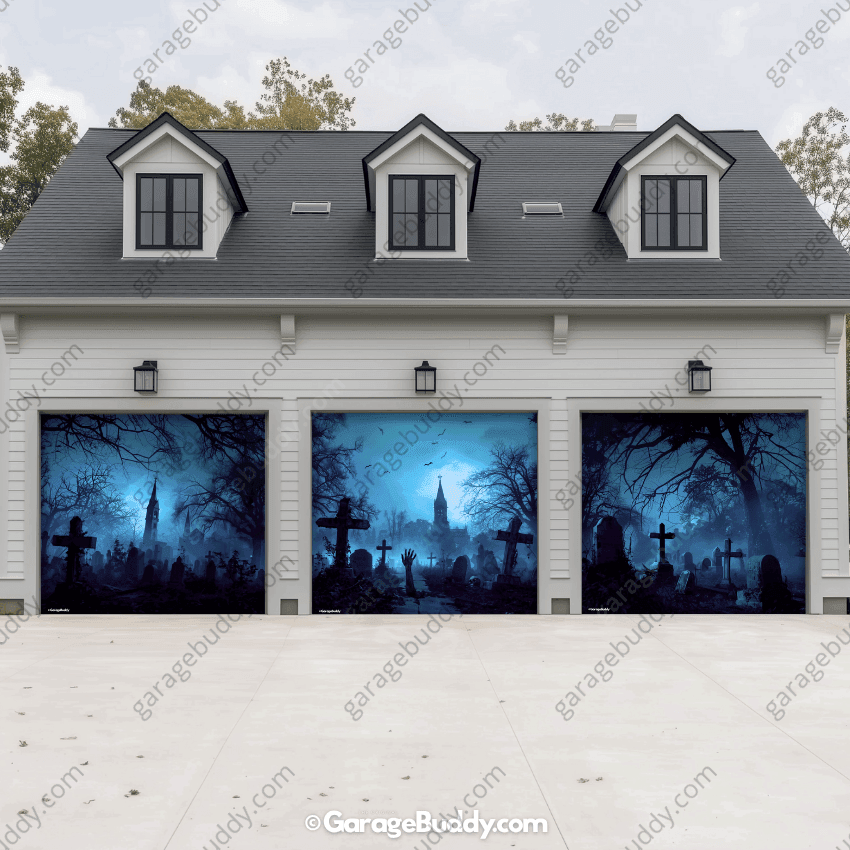 Grave Rising (Glow) | Halloween Garage Door Cover - Free Shipping
