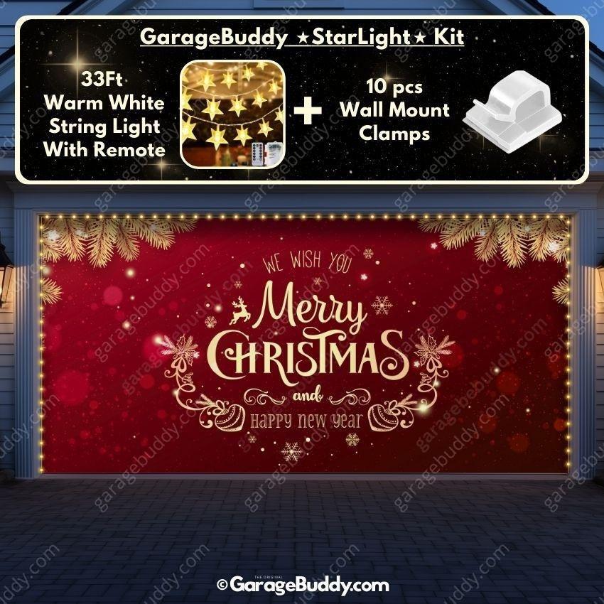 Merry Christmas B | Christmas Garage Door Cover - Free Shipping
