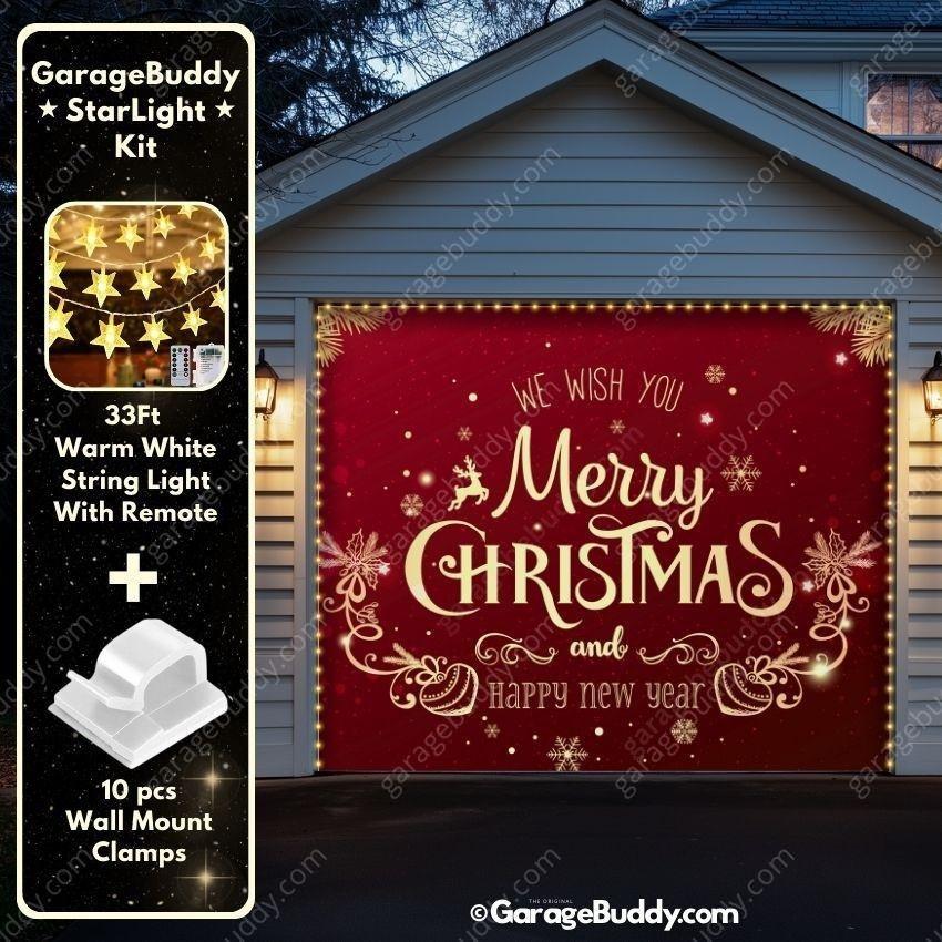 Merry Christmas B | Christmas Garage Door Cover - Free Shipping