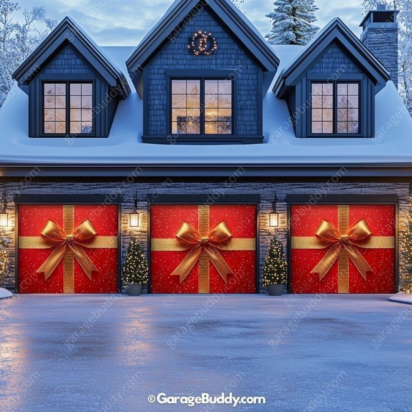 Gift Wrap | Christmas Garage Door Cover - Free Shipping