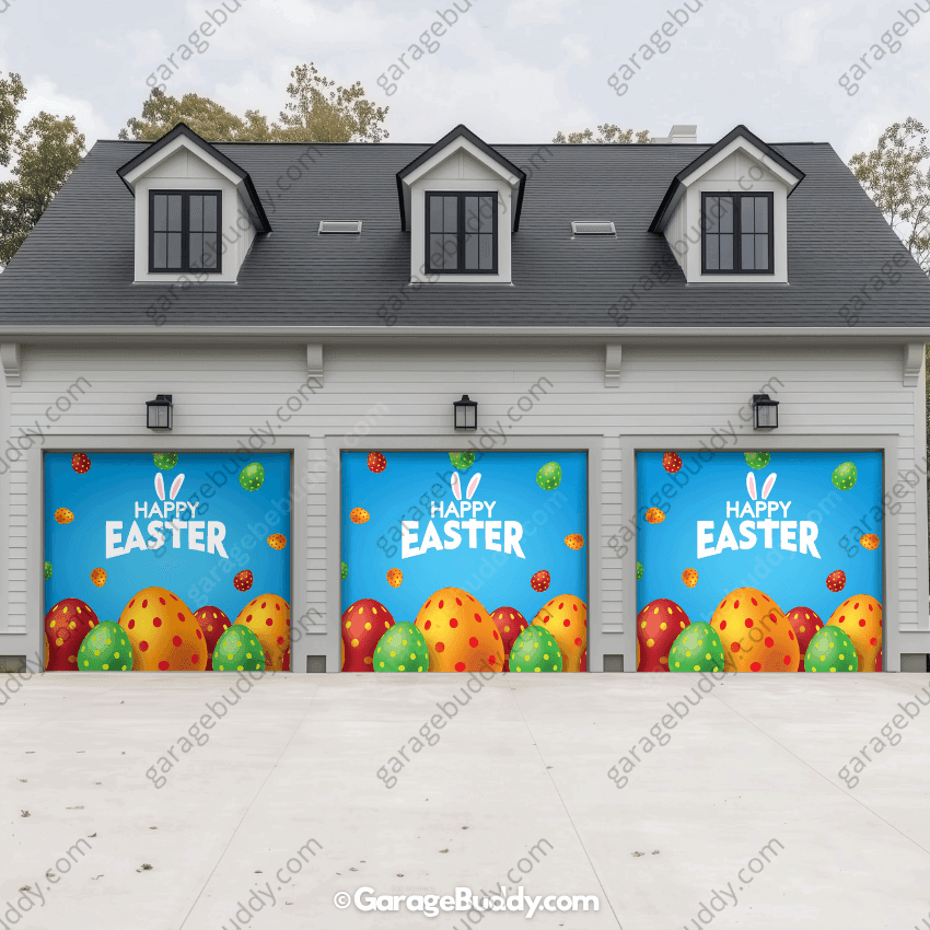 Happy Easter | Festive Garage Door Cover - Free Shipping