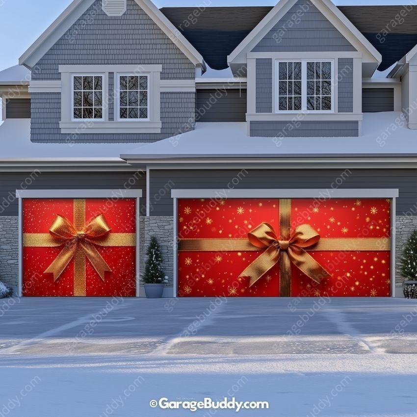 Gift Wrap | Christmas Garage Door Cover - Free Shipping