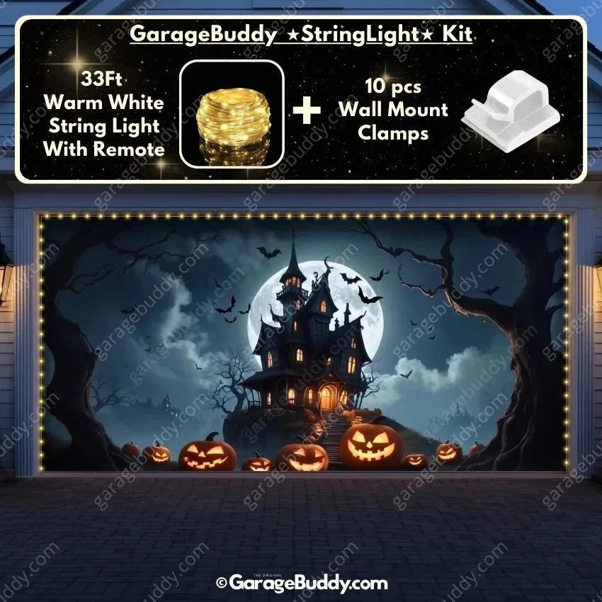 Haunted House | Halloween Garage Door Cover - Free Shipping
