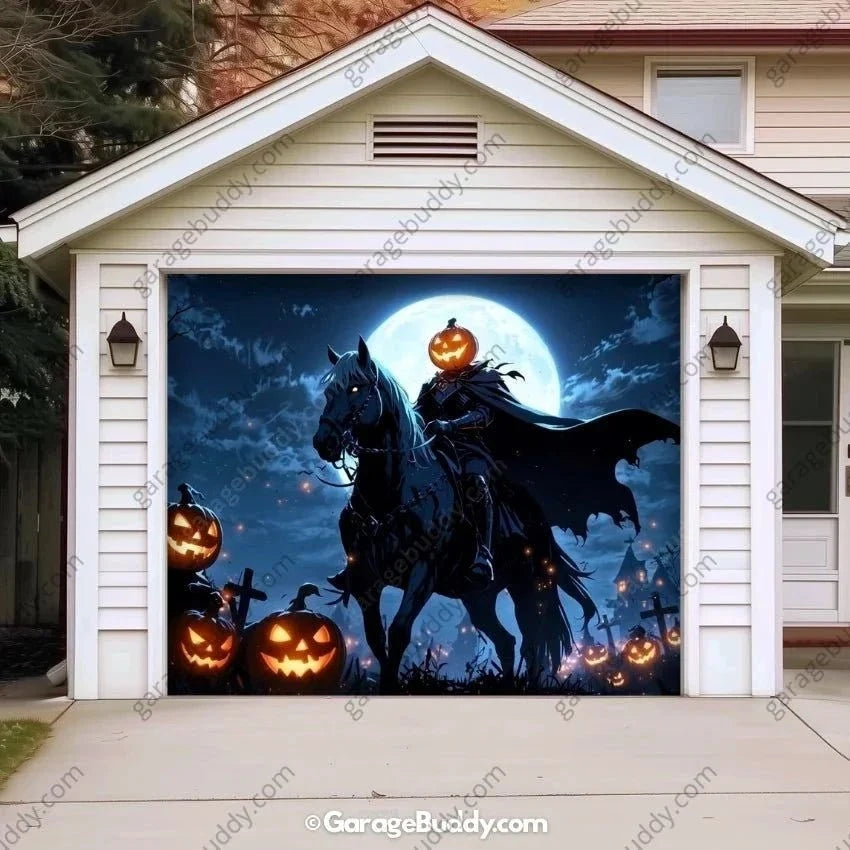 Headless Horseman | Halloween Garage Door Cover - Free Shipping