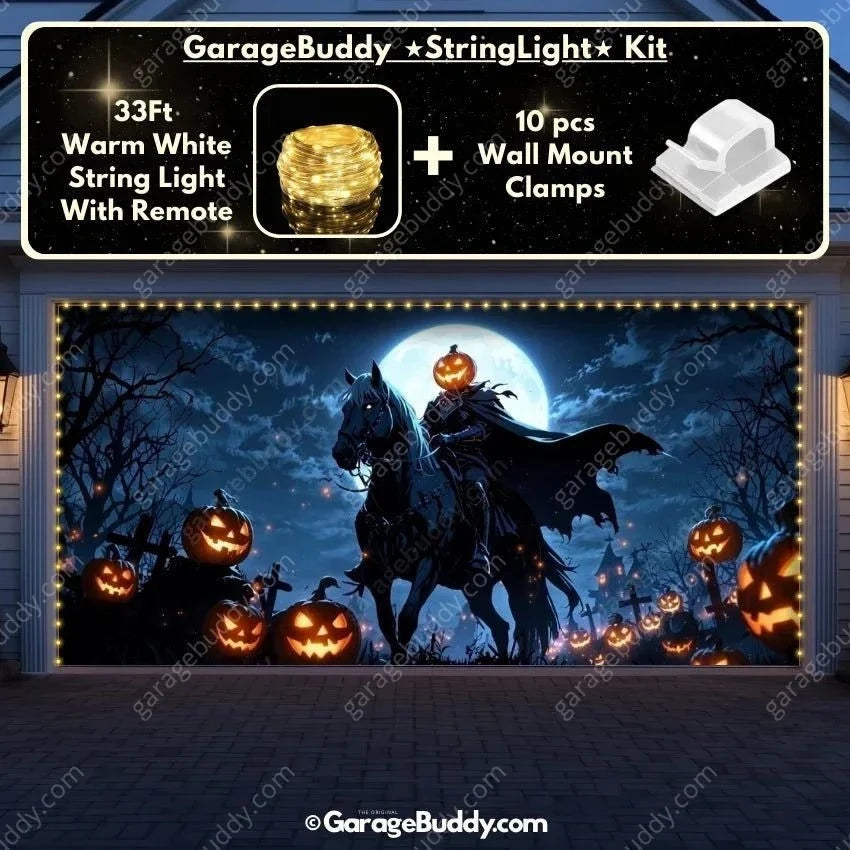 Headless Horseman (Glow) | Halloween Garage Door Cover - Free Shipping