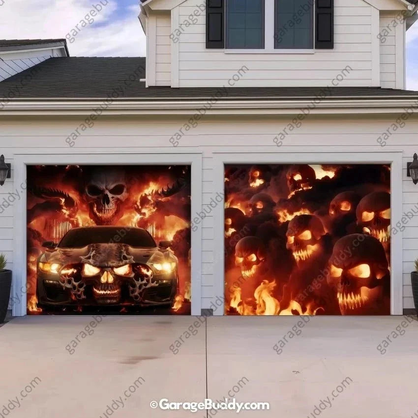 Hell Ride | Halloween Garage Door Cover - Free Shipping